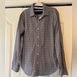 Men’s Bugatchi Patterned Long Sleeve Button-Up Shirt